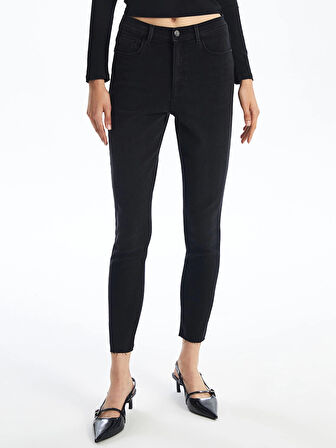 LCW Jeans Siyah Jüpiter Süper Skinny Fit Kadın Jean Pantolon