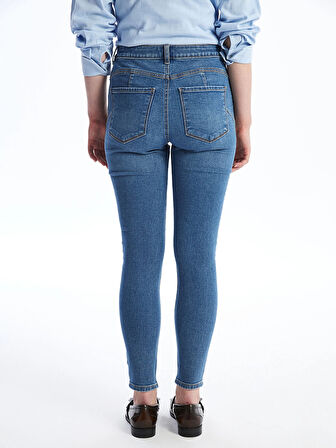 LCW Jeans Indigo Yüksek Bel Push Up Kadın Jean Pantolon