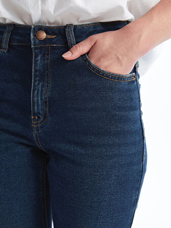 LCW Jeans Indigo Yüksek Bel Push Up Kadın Jean Pantolon