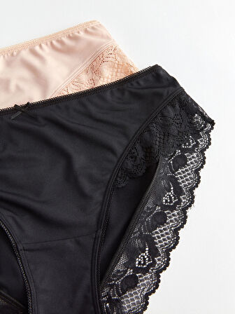 LCW DREAM PEMBE Dantel Detaylı Hipster Külot 2'li Paket