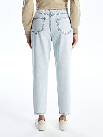 LCW Modest Mavi Mom Fit Kadın Jean Pantolon