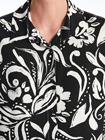 LCWAIKIKI Classic EKRU Desenli Kadın Gömlek Tunik