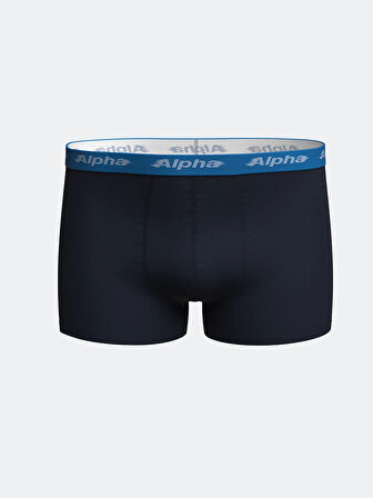 LC WAIKIKI Lacivert Standart Kalıp Pamuklu Esnek Erkek Boxer 3'lü