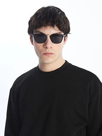 LCW Casual SİYAH Bisiklet Yaka Uzun Kollu Erkek Kalın Sweatshirt