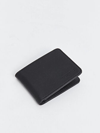 LCW ACCESSORIES Siyah Deri Görünümlü Erkek Cüzdan