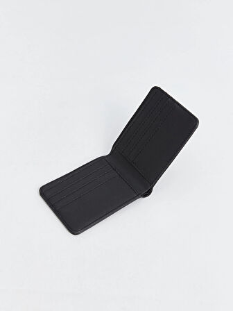 LCW ACCESSORIES Siyah Deri Görünümlü Erkek Cüzdan