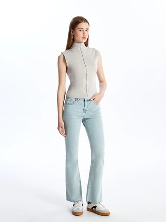 LCW Jeans Indigo Mars Flare Kadın Jean Pantolon