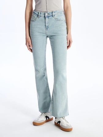LCW Jeans Indigo Mars Flare Kadın Jean Pantolon