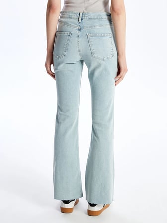 LCW Jeans Indigo Mars Flare Kadın Jean Pantolon