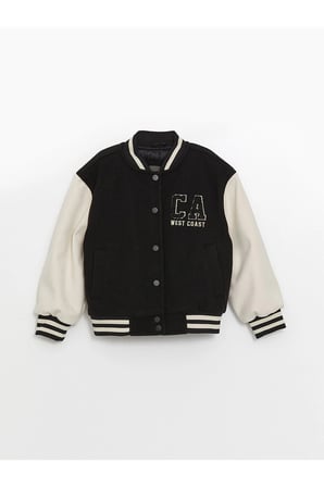Nakışlı Kız Çocuk Bomber Mont