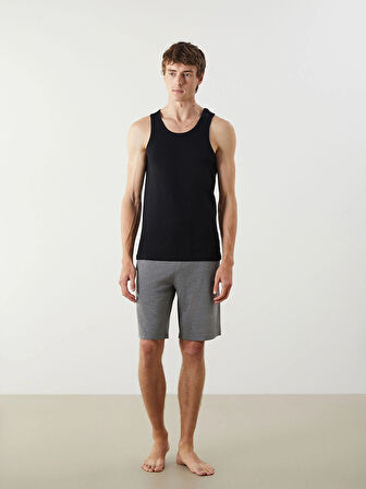 LC WAIKIKI Siyah U Yaka Penye Erkek Atlet 2'li