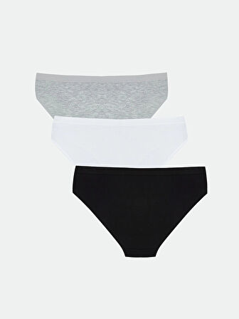 LCW Young Siyah Baskılı Bikini Külot 3'lü Paket