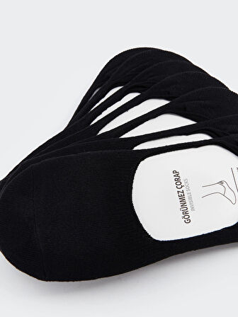 LCW ACCESSORIES Siyah Düz Erkek Babet Çorap 7'li