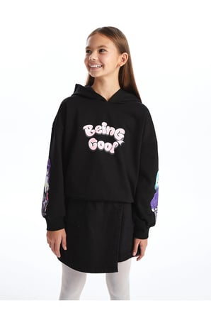 Lcw Kapüşonlu Kız Çocuk Kalın Sweatshirt