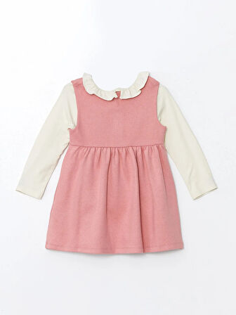 Nakışlı Kız Bebek Elbise ve Bluz 2'li Takım_W4DC57Z1-RSS868414415923118-24 Ay