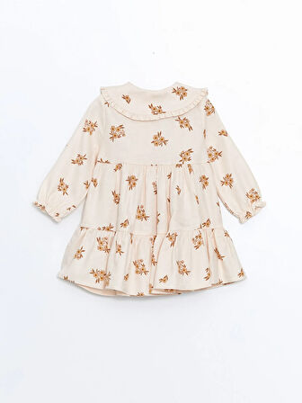 Bebe Yaka Çiçekli Kız Bebek Elbise_W4DC60Z1-LQA86841441613959-12 Ay