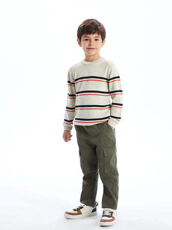 Lcw Kids Haki̇ Beli Lastikli Erkek Çocuk Jogger Pantolon
