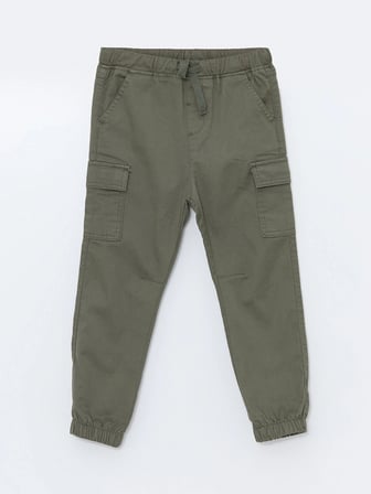 Lcw Kids Haki̇ Beli Lastikli Erkek Çocuk Jogger Pantolon
