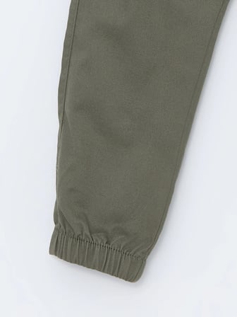 Lcw Kids Haki̇ Beli Lastikli Erkek Çocuk Jogger Pantolon
