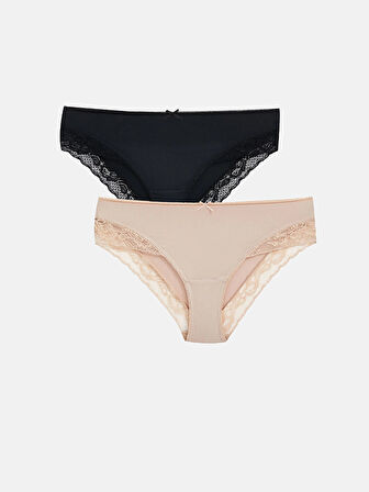 LCW DREAM Pembe Dantel Detaylı Bikini Külot 2'li