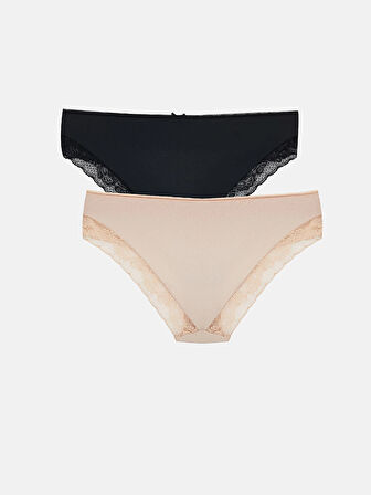 LCW DREAM Pembe Dantel Detaylı Bikini Külot 2'li