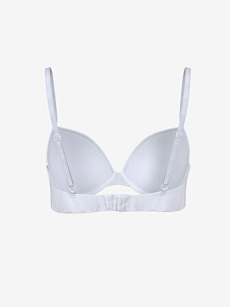 LCW DREAM Beyaz Balenli Dolgusuz Düz Tişört Sütyen