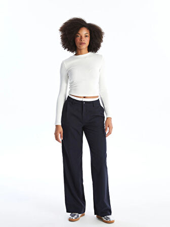 XSIDE Ekru Bisiklet Yaka Düz Uzun Kollu Kadın Body