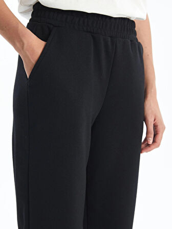 LCW Vision Siyah Kadın Beli Lastikli Düz Jogger Eşofman Altı