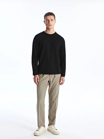 LCW Vision SİYAH Bisiklet Yaka Uzun Kollu Erkek Triko Kazak