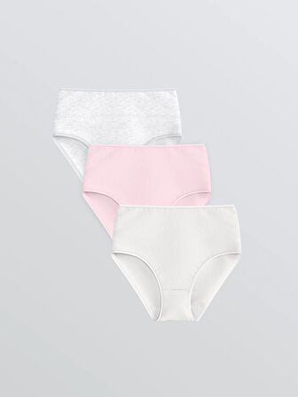 LCW DREAM Beyaz Düz Klasik Külot 3'lü Paket