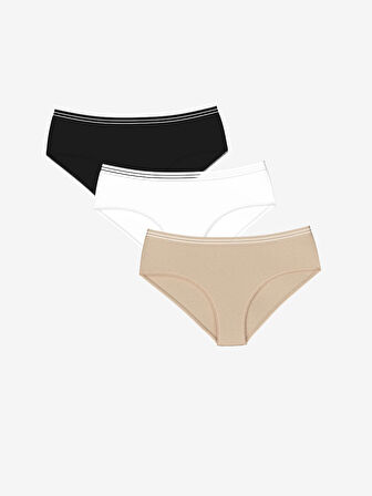 LCW DREAM Siyah Dantel Detaylı Hipster Külot 3'lü Paket