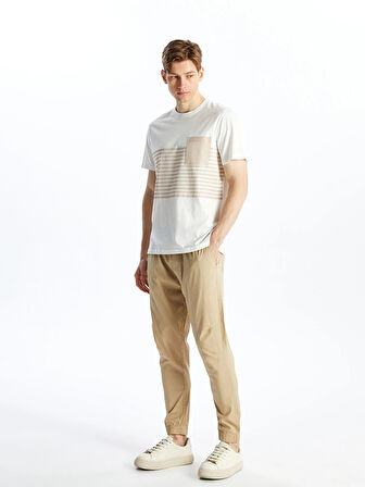 XSIDE BEJ Standart Kalıp Gabardin Erkek Jogger Pantolon