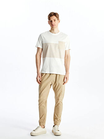 XSIDE BEJ Standart Kalıp Gabardin Erkek Jogger Pantolon