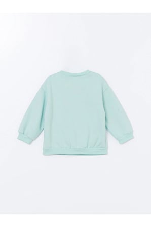 Lw - Bisiklet Yaka Baskılı Kız Bebek Sweatshirt