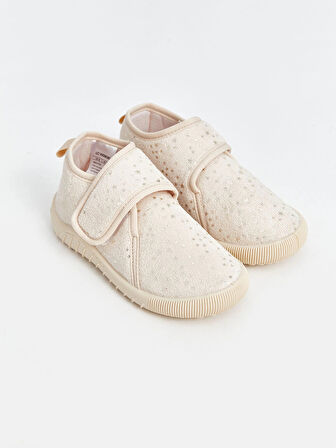 LCW STEPS Bej Cırt Cırtlı Kız Çocuk Panduf