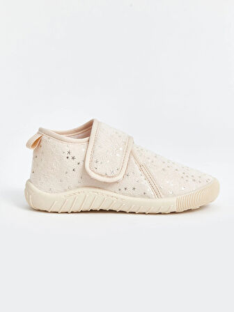 LCW STEPS Bej Cırt Cırtlı Kız Çocuk Panduf