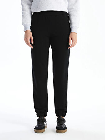 XSIDE ACTIVE SİYAH Kadın Beli Lastikli Düz Jogger Eşofman Altı