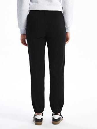 XSIDE ACTIVE SİYAH Kadın Beli Lastikli Düz Jogger Eşofman Altı