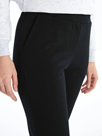 XSIDE ACTIVE SİYAH Kadın Beli Lastikli Düz Jogger Eşofman Altı