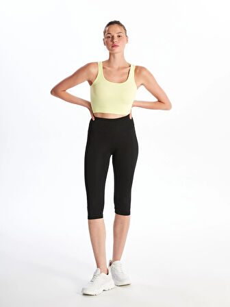 XSIDE ACTIVE Siyah Kadın Beli Lastikli Düz Tayt