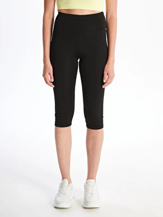 XSIDE ACTIVE Siyah Kadın Beli Lastikli Düz Tayt