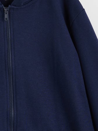 LCW Kids Lacivert Kapüşonlu Erkek Çocuk Fermuarlı Sweatshirt