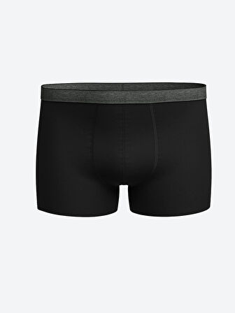 LC WAIKIKI Siyah Standart Kalıp Pamuklu Esnek Erkek Boxer 3'lü