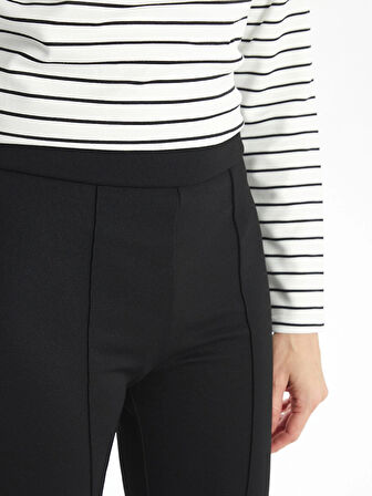 LCWAIKIKI Classic Siyah Dar Fit İspanyol Paça Kadın Tayt Pantolon