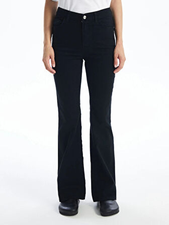 LCW Jeans SİYAH Mars Flare Kadın Jean Pantolon