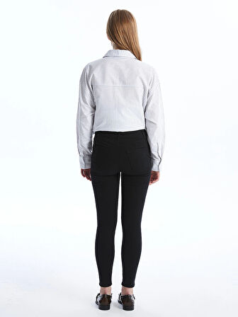 LCW Jeans Siyah Yüksek Bel Push Up Kadın Jean Pantolon