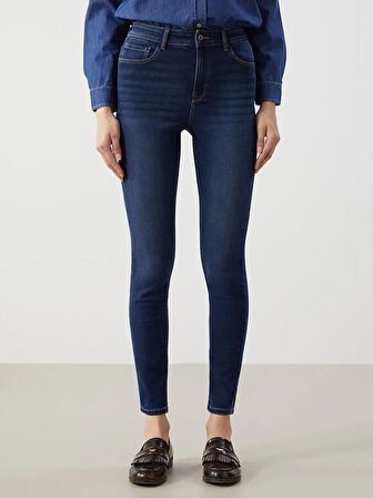 LCW Jeans Indigo Jüpiter Süper Skinny Fit Kadın Jean Pantolon