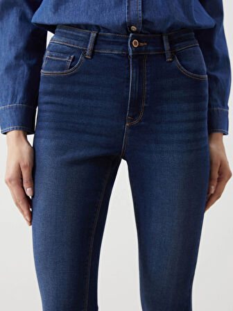 LCW Jeans Indigo Jüpiter Süper Skinny Fit Kadın Jean Pantolon