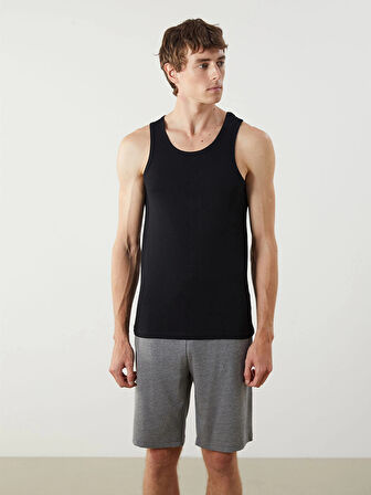 LC WAIKIKI Siyah U Yaka Penye Erkek Atlet 2'li