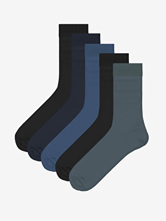 LCW ACCESSORIES Karişik Bambu Erkek Soket Çorap 5'li